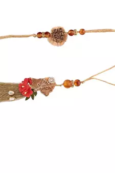 Designer Bhaiya Bhabhi Hanging Lumba Rakhi Combo Set for Rakshabhandan Special