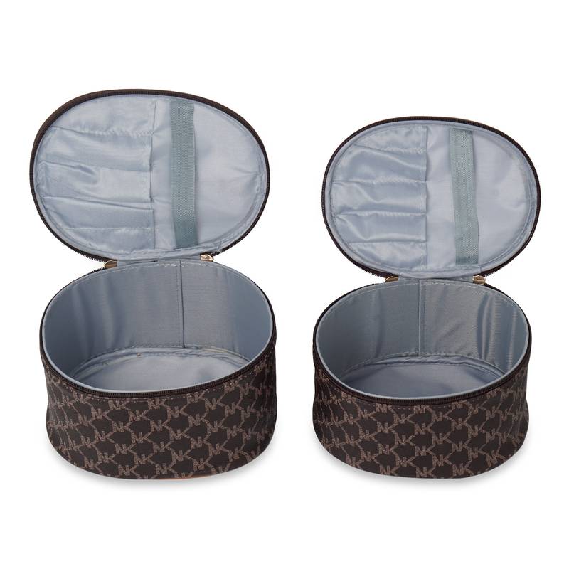 NFI essentials Set of 2 Piece Makeup Box Cosmetic Box Jewellery Box Trousseau Box Vanity Box Organizer Makeup