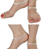 Alloy Silver Plated Indian Traditional Ethnic Fancy Anklets