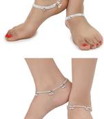 Alloy Silver Plated Indian Traditional Ethnic Fancy Anklets