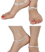 Alloy Silver Plated Indian Traditional Ethnic Fancy Anklets