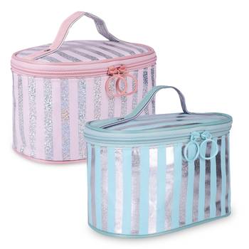 NFI essentials Women's and Girl's Flashy Stylish Pouches for Makeup accessories; Cosmetic; Toiletry Bag;  (Pack of 2) 1