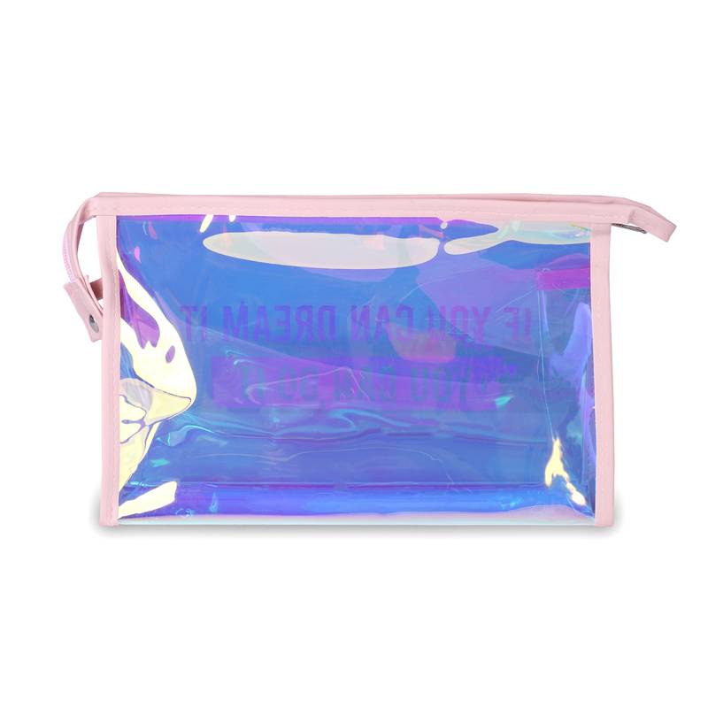 NFI essentials Glossy Makeup Pouch for Women Stylish Pouches for Makeup accessories storage Cosmetic (Light Pink)