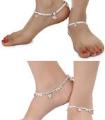 Alloy Silver Plated Indian Traditional Ethnic Fancy Anklets