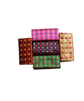 jacquard  Multicolor unstitched jacquard 5 Blouse PIECES 2