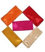 Multicolor unstitched Solid  5 Blouse PIECES