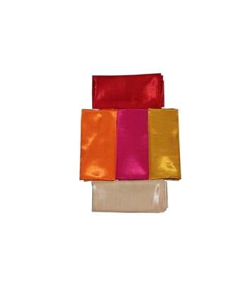 Multicolor unstitched Solid  5 Blouse PIECES 3