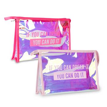 NFI essentials Glossy Makeup Pouch for Women Stylish Pouches for Makeup accessories storage Cosmetic (Pack of 2) 1