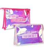 NFI essentials Glossy Makeup Pouch for Women Stylish Pouches for Makeup accessories storage Cosmetic (Pack of 2)