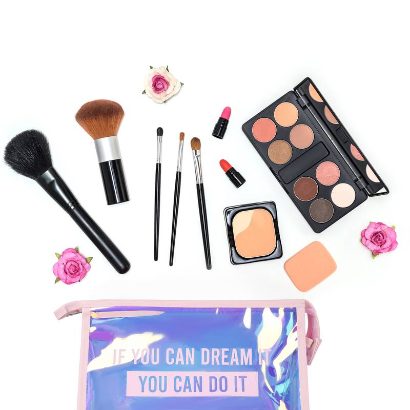 NFI essentials Glossy Makeup Pouch for Women Stylish Pouches for Makeup accessories storage Cosmetic (Pack of 2)