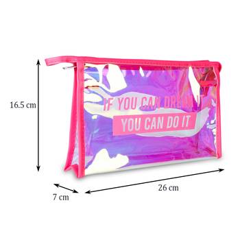 NFI essentials Glossy Makeup Pouch for Women Stylish Pouches for Makeup accessories storage Cosmetic (Pack of 2) 4