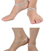Alloy Silver Plated Indian Traditional Ethnic Fancy Anklets