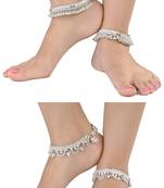 Alloy Silver Plated Indian Traditional Ethnic Fancy Anklets