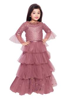 net pink plain   Choli   Lehenga   Dupatta