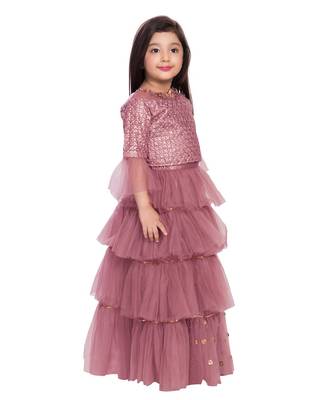 net pink plain   Choli   Lehenga   Dupatta 3