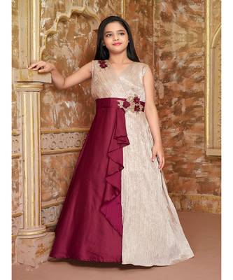 purple polyester  Gown 1