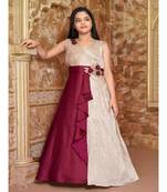 purple polyester  Gown