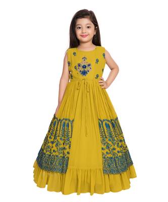 yellow silk blend  Gown and  Jacket 1