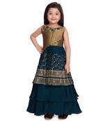 blue polyester  Gown