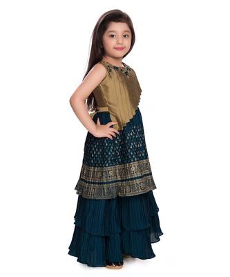 blue polyester  Gown 3