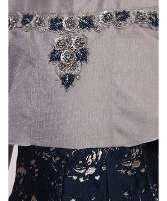 grey jaquard  Gown 4