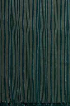 Aqua blue woven silk blend saree with blouse