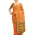 Orange woven linen saree with blouse