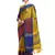 Yellow embroidered cotton silk saree with blouse