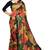 Multicolor printed lycra saree with blouse