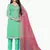 Sea-green hand embroidery faux chanderi salwar