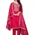 Pink hand embroidery faux chanderi salwar