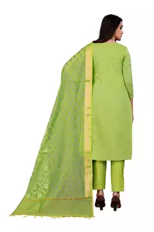 Green jacquard salwar