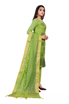 Green jacquard salwar
