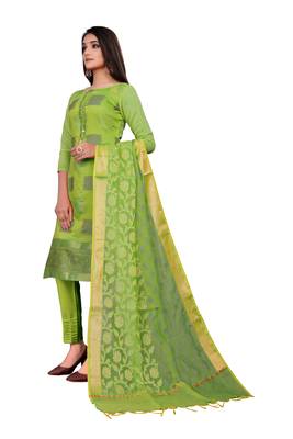 Green jacquard salwar 4