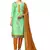Light-green embroidered cotton poly salwar