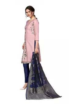 Purple cotton poly salwar