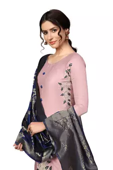 Purple cotton poly salwar
