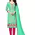 Green zari woven cotton poly salwar