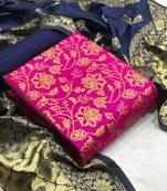 Pink weaved banarasi salwar