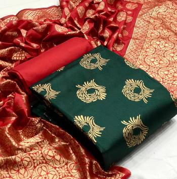 Green weaved banarasi salwar 1