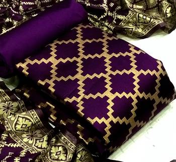Purple weaved banarasi salwar 1