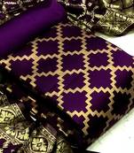 Purple weaved banarasi salwar