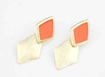 Orange Drop Earrings 1
