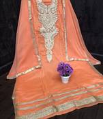 Orange Embroidered Chanderi Salwar