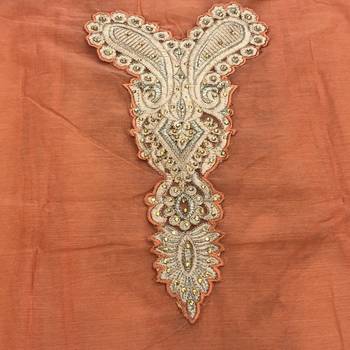Orange Embroidered Chanderi Salwar 2
