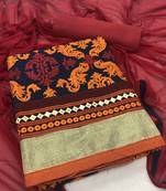 Blue embroidered chanderi salwar