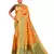 Mustard hand woven banarasi silk saree with blouse