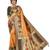 Yellow hand woven banarasi silk saree with blouse