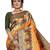 Yellow hand woven banarasi silk saree with blouse