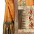 Yellow hand woven banarasi silk saree with blouse